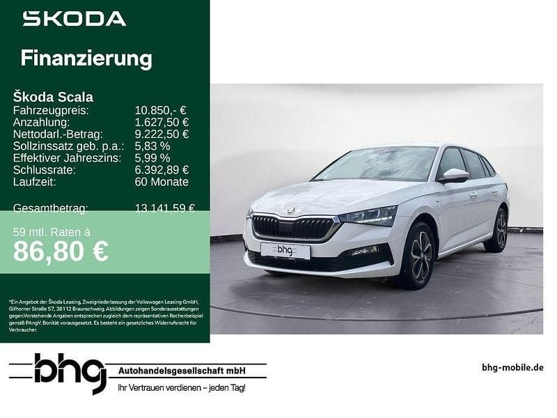 Weiß Gebraucht 2020 Skoda Scala Drive Kleinwagen | 10.850 € (Superpreis) - Bild 1/4