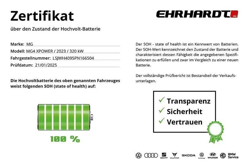 Gebraucht MG MG4 EV 319 kW (435 PS) 2023 Grün Kleinwagen