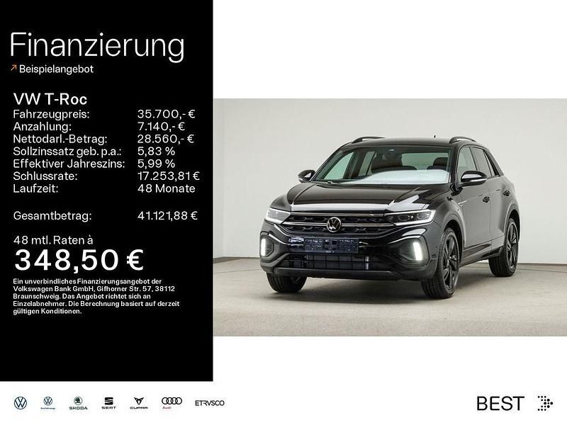 Schwarz Gebraucht 2025 VW T-Roc R-line SUV | 35.700 € (Fairer Preis) - Bild 1/4