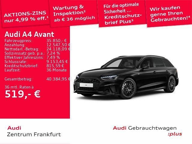 Gebraucht Audi A4 S-Line 204 PS (150 kW) 2024 Mythosschwarz metallic Kombi