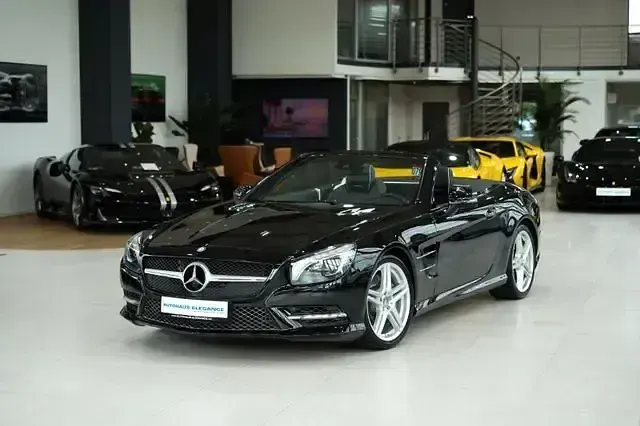 Gebraucht Mercedes SL350 AMG line 306 PS (225 kW) 2013 Obsidianschwarz  metalliclack Cabrio