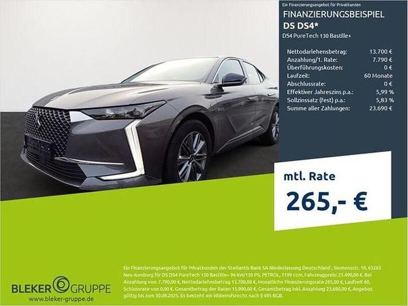 Platingrau Gebraucht 2022 DS Automobiles DS4 Bastille Plus Limousine | 21.490 € (Superpreis) - Bild 1/3