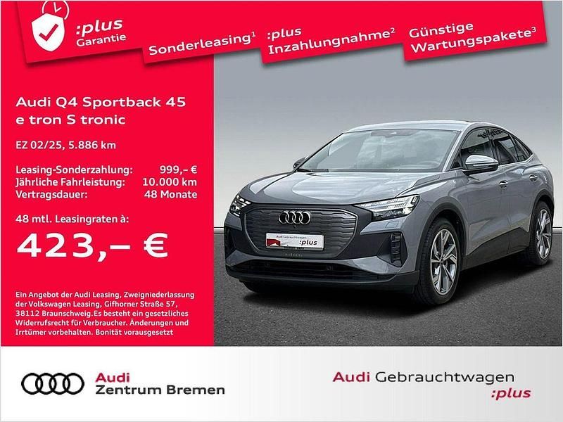 Grau Gebraucht 2025 Audi Q4 Sportback e-tron Performance SUV | 47.470 € - Bild 1/4
