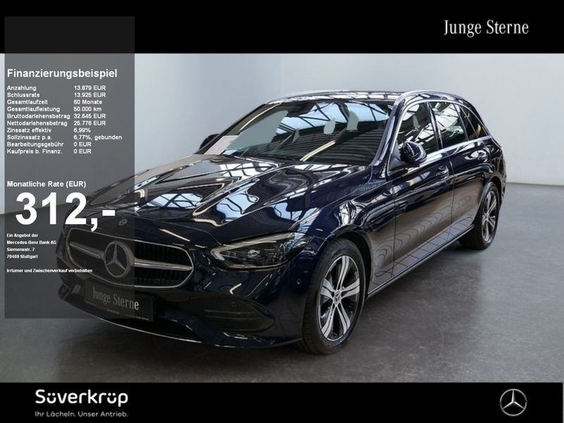 Blau Gebraucht 2022 Mercedes C300 Avantgarde Kombi | 36.130 € (Superpreis) - Bild 1/4