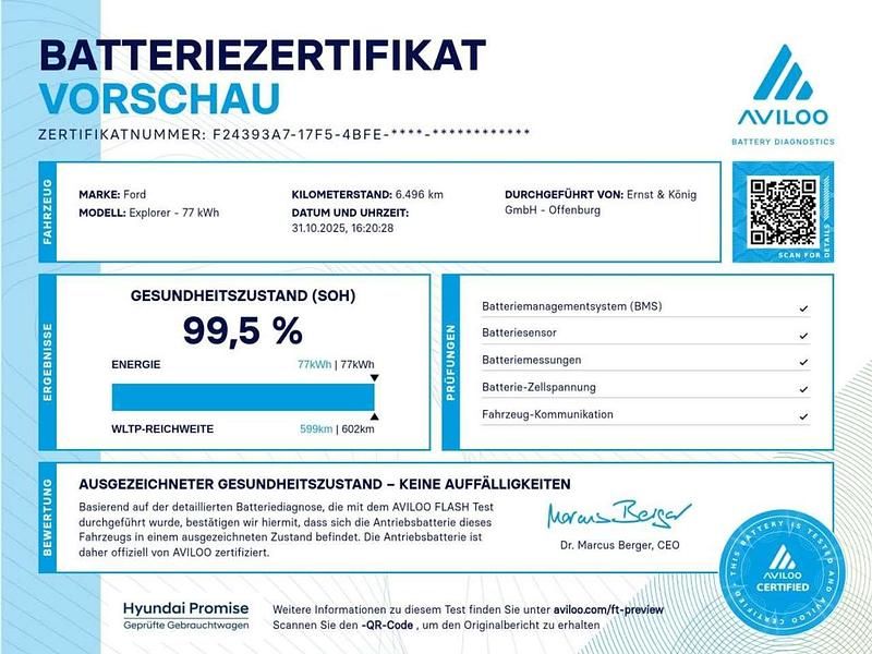 Gebraucht Ford Explorer Extended Range 210 kW (286 PS) 2024 Blau SUV