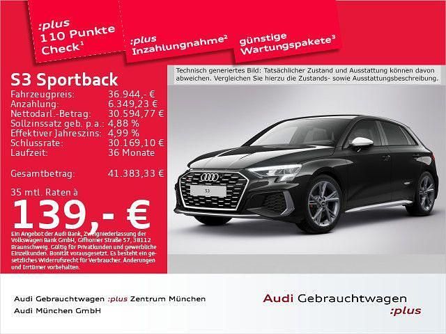 Mythosschwarz metallic Gebraucht 2024 Audi S3 Sport Limousine | 36.944 € (Superpreis) - Bild 1/2