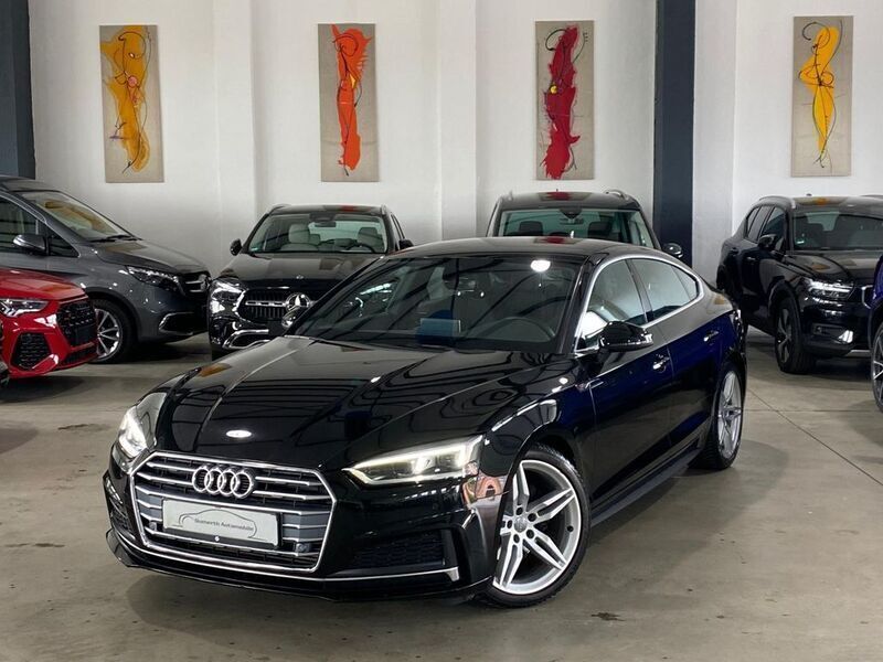 Mythosschwarz metallic Gebraucht 2018 Audi A5 Sportback S-Line Limousine | 19.900 € (Fairer Preis) - Bild 1/4