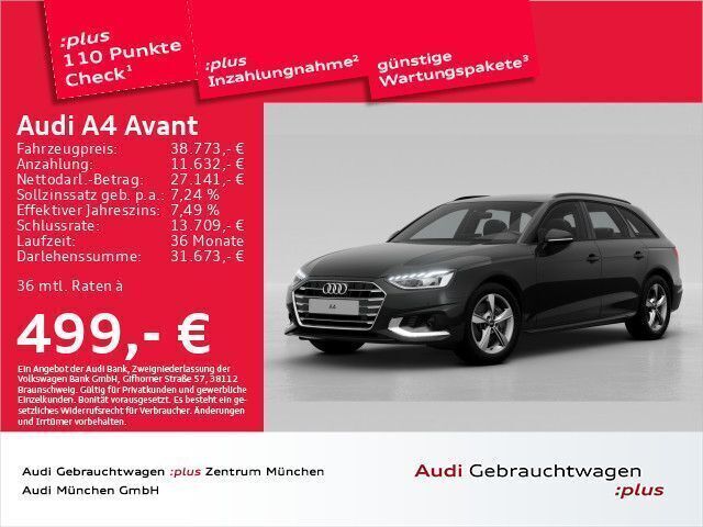 Mythosschwarz metallic Gebraucht 2024 Audi A4 Advanced Plus Kombi | 38.773 € (Etwas zu teuer) - Bild 1/2