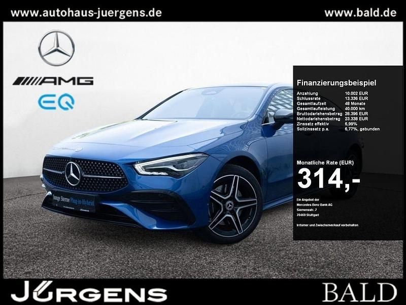 Blau spektralblau Gebraucht 2023 Mercedes CLA250e Shooting Brake AMG Kombi | 37.880 € (Teuer) - Bild 1/4