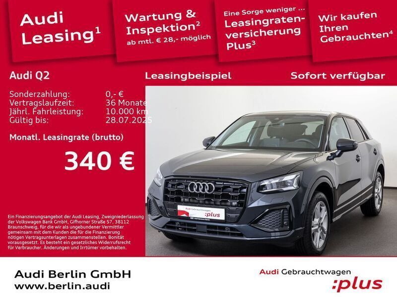Manhattangrau metallic Gebraucht 2024 Audi Q2 Advanced Plus SUV | 40.150 € (Teuer) - Bild 1/3