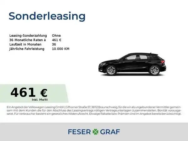 Brillantschwarz Neu 2025 Audi A3 Sportback Ambiente Limousine | 36.399 € (Superpreis) - Bild 1/3