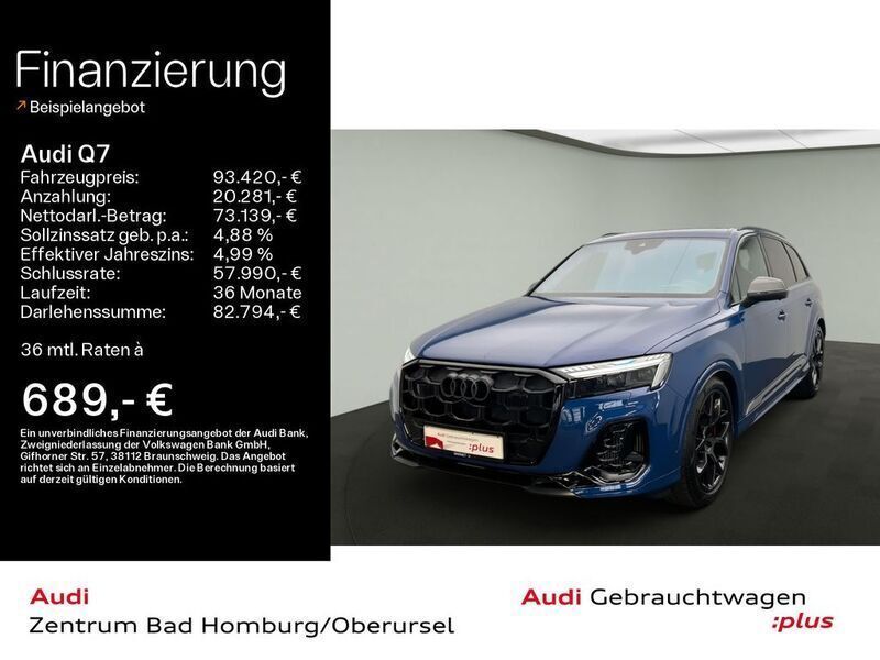 Blau Gebraucht 2024 Audi Q7 S-Line SUV | 93.420 € - Bild 1/4