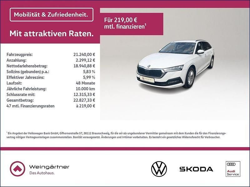 Weiß Gebraucht 2022 Skoda Octavia Comfort Kombi | 21.240 € (Superpreis) - Bild 1/4