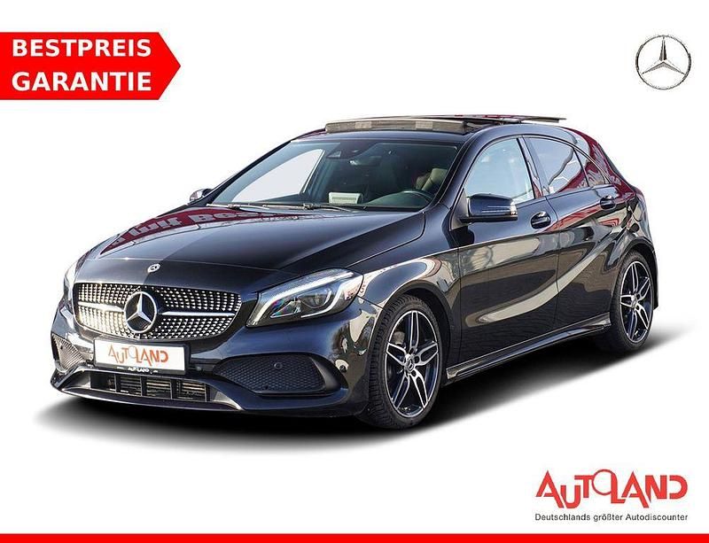 Schwarz Gebraucht 2017 Mercedes A200 AMG line Limousine | 22.990 € (Teuer) - Bild 1/4