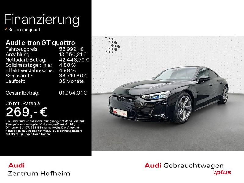 Mythosschwarz metallic Gebraucht 2022 Audi e-tron GT quattro Comfort Limousine | 55.999 € (Superpreis) - Bild 1/4