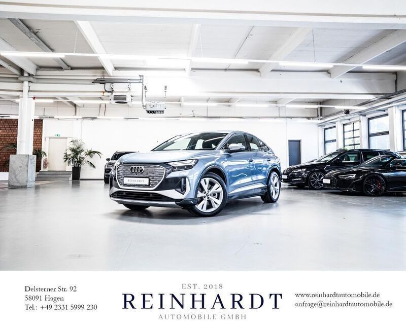 Geysirblau metallic Gebraucht 2023 Audi Q4 Sportback e-tron S-Line SUV | 34.890 € (Superpreis) - Bild 1/3