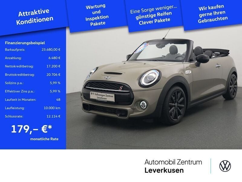 Emerald grau Gebraucht 2019 Mini Cooper S Cabriolet Chili Cabrio | 25.980 € (Fairer Preis) - Bild 1/4