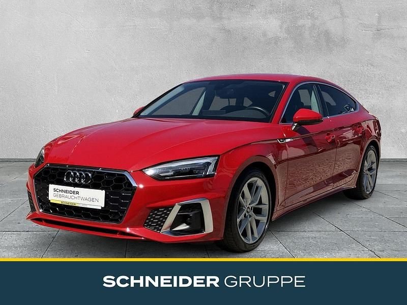 Rot Gebraucht 2022 Audi A5 Sportback S-Line Limousine | 31.890 € (Superpreis) - Bild 1/4
