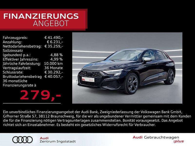 Mythosschwarz metallic Gebraucht 2024 Audi S3 Basis Limousine | 40.980 € (Fairer Preis) - Bild 1/3
