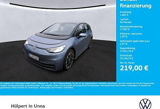 Gebraucht VW ID.3 Pro 107 kW (146 PS) 2021 Blau Kleinwagen
