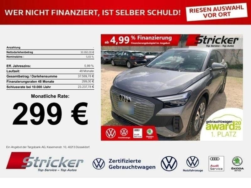 Taifungrau metallic (metallic) Gebraucht 2023 Audi e-tron Sportback SUV | 30.949 € (Superpreis) - Bild 1/3