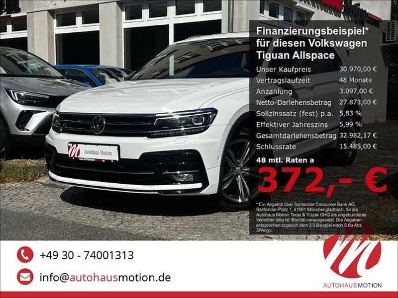 Pure white Gebraucht 2021 VW Tiguan Allspace R-line SUV | 30.970 € (Teuer) - Bild 1/4