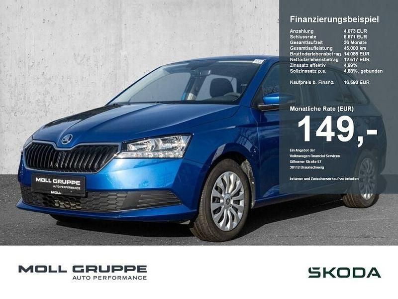 Blau Gebraucht 2022 Skoda Fabia Active Kleinwagen | 16.590 € (Fairer Preis) - Bild 1/4