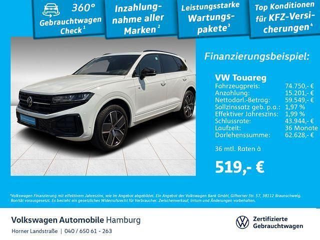 Pure white Gebraucht 2023 VW Touareg R-line SUV | 74.750 € (Teuer) - Bild 1/3