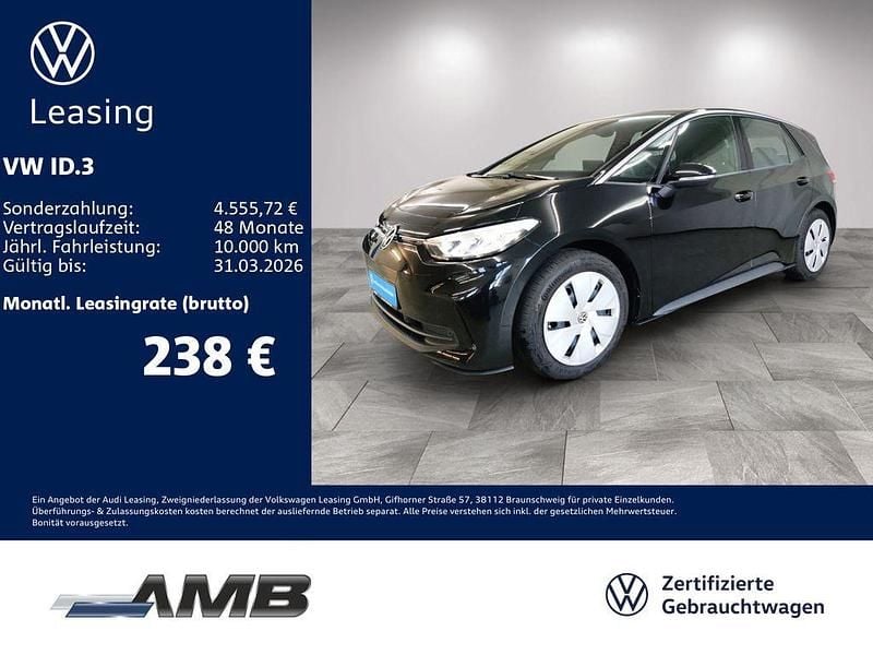 Grenadillschwarz metallic/schw Gebraucht 2024 VW ID.3 Pro Kleinwagen | 27.770 € (Superpreis) - Bild 1/3