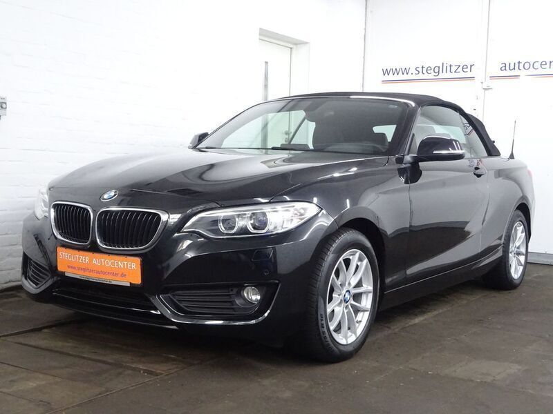 Schwarz Gebraucht 2015 BMW 218 Basis Cabrio | 17.900 € (Fairer Preis) - Bild 1/4