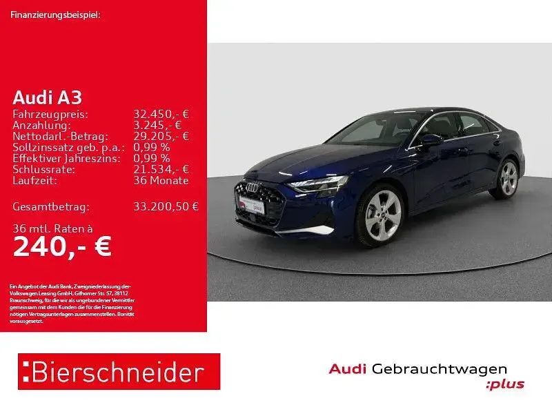 Gebraucht Audi A3 Advanced 150 PS (110 kW) 2025 Blau Limousine