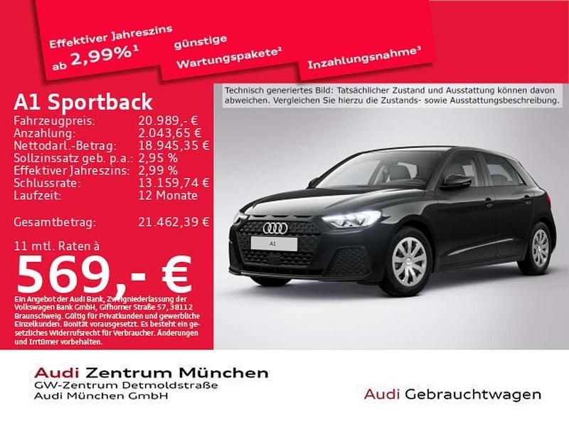 Mythosschwarz metallic Gebraucht 2022 Audi A1 Limousine | 20.989 € (Fairer Preis) - Bild 1/2