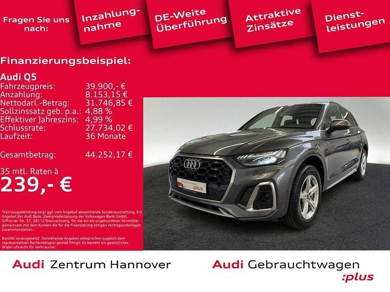 6y daytonagrau perleffekt (metallic) Gebraucht 2022 Audi Q5 S-Line SUV | 39.900 € (Superpreis) - Bild 1/4