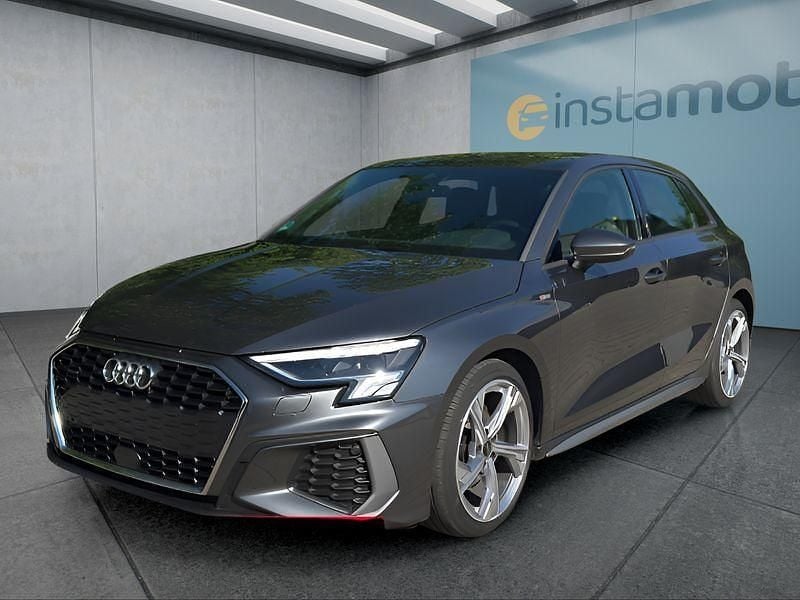 Grau Gebraucht 2021 Audi A3 Sportback Limousine | 26.599 € (Fairer Preis) - Bild 1/4
