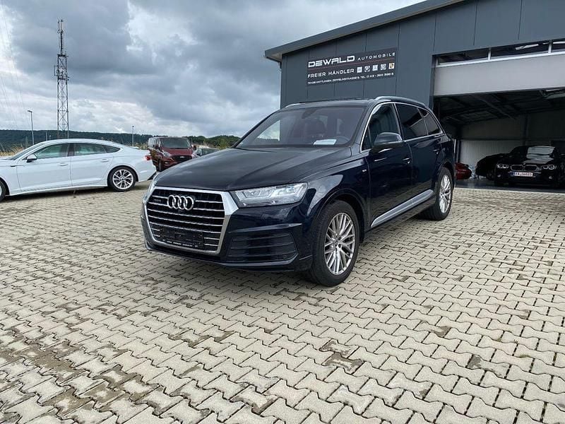Tintenblau metallic Gebraucht 2015 Audi Q7 S-Line SUV | 35.890 € (Teuer) - Bild 1/4