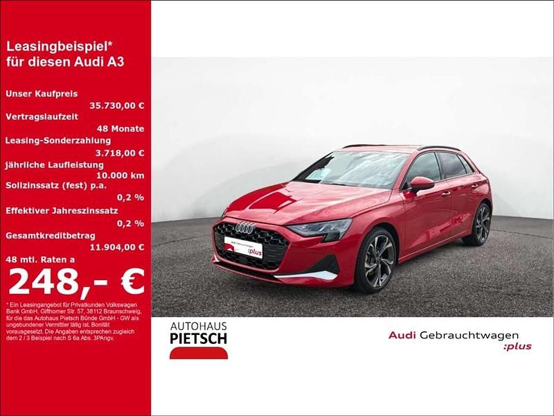 Progressivrot metallic Gebraucht 2024 Audi A3 Sportback S-Line Limousine | 35.730 € (Guter Preis) - Bild 1/4