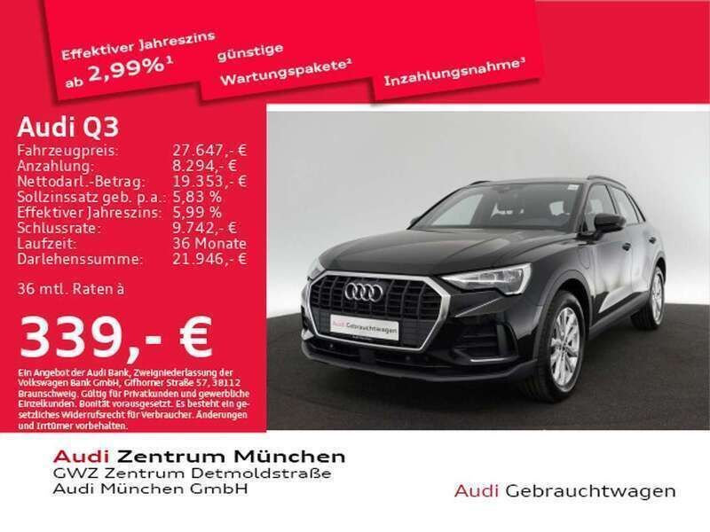 Mythosschwarz metallic Gebraucht 2022 Audi Q3 Ambiente SUV | 29.993 € (Guter Preis) - Bild 1/2