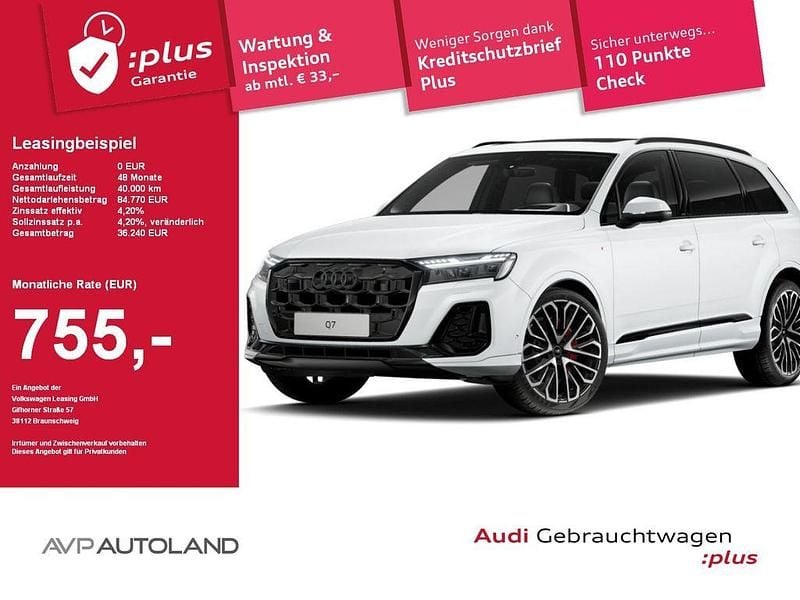 Gletscherweiß metallic Gebraucht 2024 Audi Q7 S-Line SUV | 84.770 € (Superpreis) - Bild 1/4