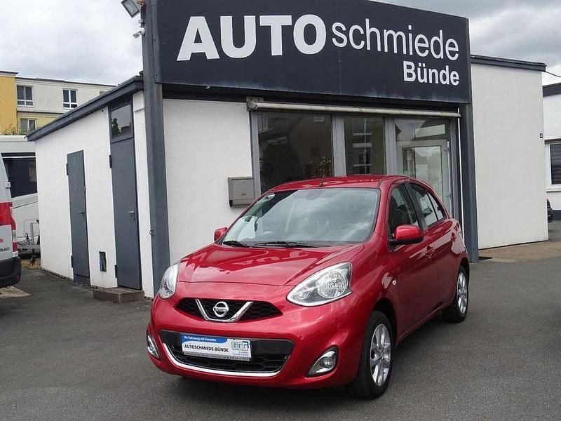 Rot Gebraucht 2016 Nissan Micra Acenta Kleinwagen | 6.900 € (Fairer Preis) - Bild 1/4