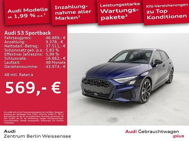 Navarrablau metallic Gebraucht 2024 Audi S3 Ambiente Limousine | 46.889 € (Teuer) - Bild 1/2