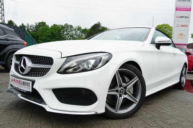 Weiß Gebraucht 2017 Mercedes C180 AMG line Cabrio | 26.990 € (Fairer Preis) - Bild 1/4
