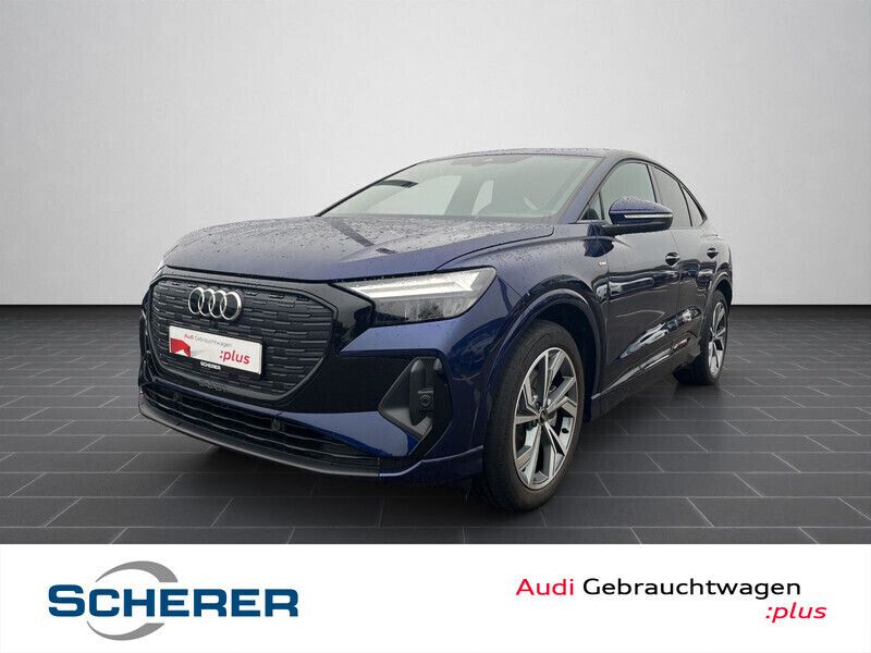 Navarrablau metallic Gebraucht 2021 Audi Q4 e-tron S-Line SUV | 31.440 € (Superpreis) - Bild 1/4