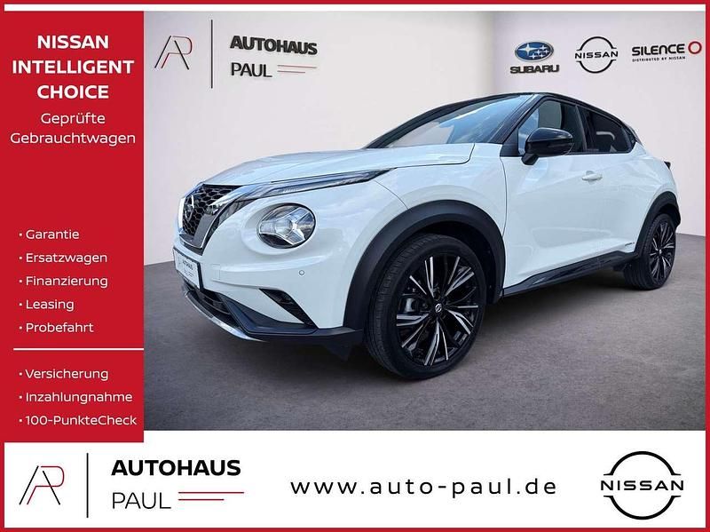 Pearl white/black m Gebraucht 2022 Nissan Juke 360º SUV | 21.490 € (Etwas zu teuer) - Bild 1/4