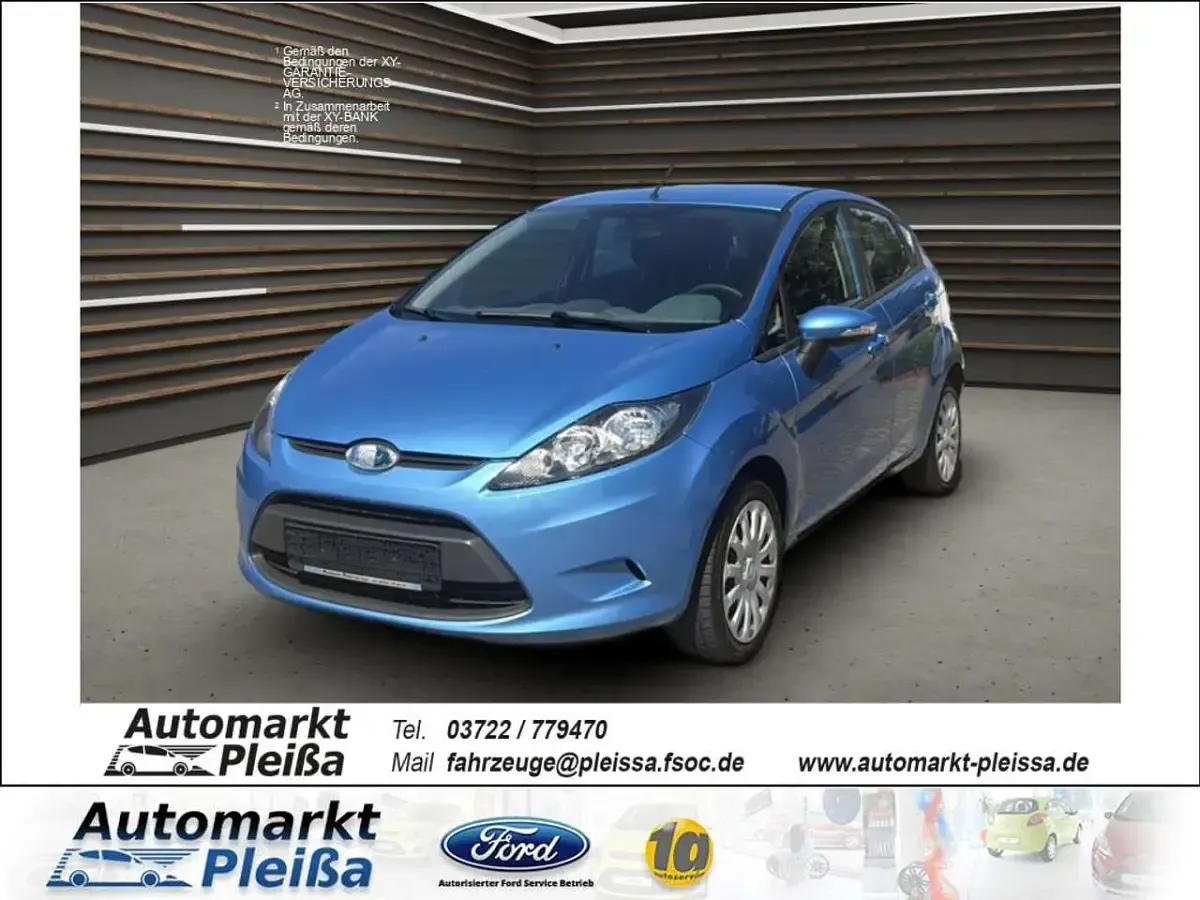 Gebraucht Ford Fiesta Trend 82 PS (60 kW) 2010 Vision blau metallic Kleinwagen