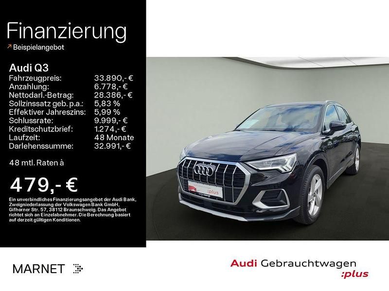 Mythosschwarz metallic Gebraucht 2022 Audi Q3 Advanced SUV | 33.890 € (Guter Preis) - Bild 1/4