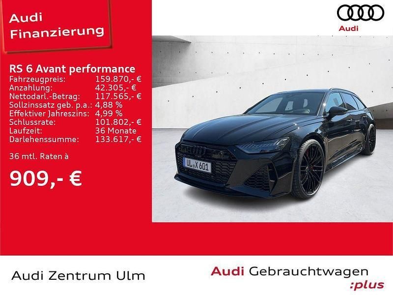 Schwarz Gebraucht 2025 Audi RS6 Performance Kombi | 159.870 € - Bild 1/4