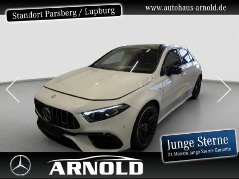 Digitalweiß (metallic) Gebraucht 2023 Mercedes A45 AMG Limousine | 61.949 € (Teuer) - Bild 1/2