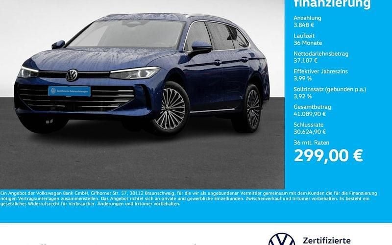 Blau Gebraucht 2024 VW Passat Elegance Kombi | 40.955 € (Superpreis) - Bild 1/4