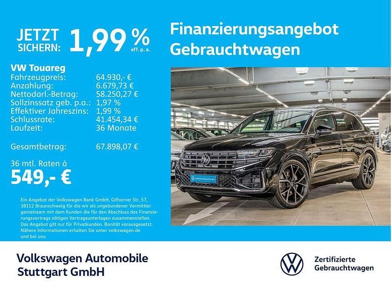 Schwarz Gebraucht 2023 VW Touareg R-line SUV | 64.930 € (Etwas zu teuer) - Bild 1/4