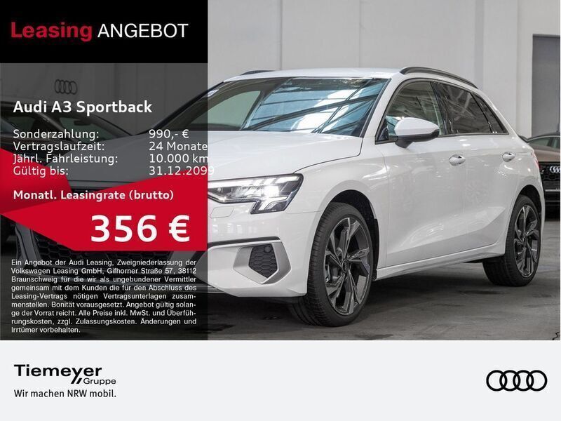 Weiß Neu 2024 Audi A3 Sportback Advanced Limousine | 33.340 € (Etwas zu teuer) - Bild 1/4